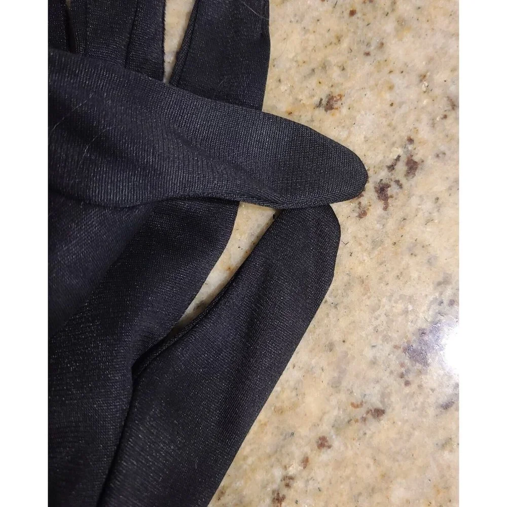 Vintage Size M Black Nylon Stretch Formal 9.5